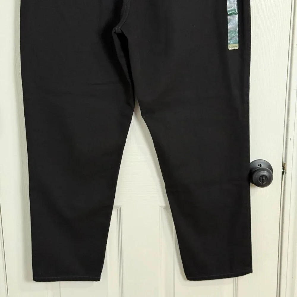 LL‎ Bean Jeans Womens 16 Petite Black Original Fit Relaxed 100% Cotton High Rise - Picture 7 of 16